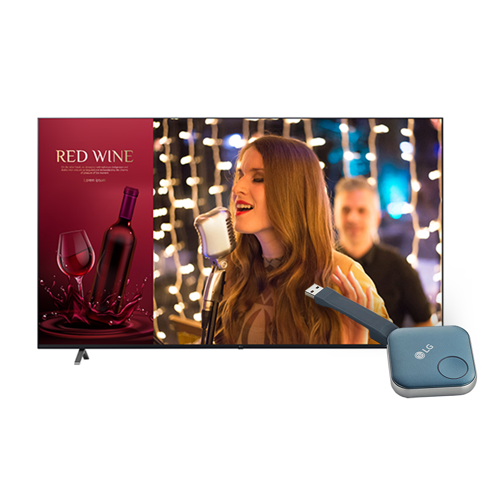 LG 75 75UR640S 4K IPS 330NITS LED COMMERCIAL TV  LG SC-00DA ONE QUICKSHARE WIRELESS LG 75 75UR640S 4K IPS 330NITS LED COMMERCIAL TV  LG SC-00DA ONE QUICKSHARE WIRELESS